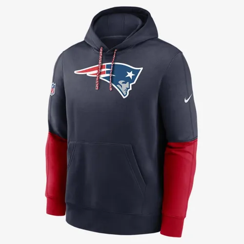 New England Patriots Sideline Team Issue Club чоловічі Nike NFL Pullover Толстовка з капюшоном блакитний