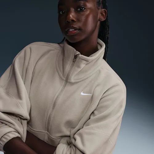 Nike One жіноча Therma-FIT оверсайз 1/2-Zip Fleece Top колір коричневий