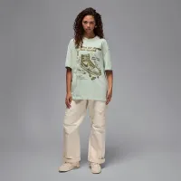 Nike Jordan женская оверсайз Graphic футболка цвет зеленый