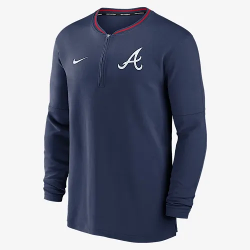Atlanta Braves Authentic Collection мужские Nike Dri-FIT MLB 1/2-Zip Long-Sleeve Top синий