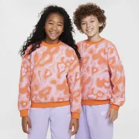 Nike Sportswear Big дитячі оверсайз Fleece Crew-Neck світшот Pink