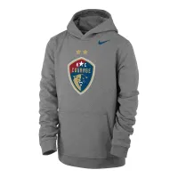North Carolina Courage Club Fleece Big дитячі (для хлопчиків) Nike Soccer Толстовка з капюшоном колір сірий