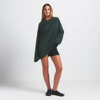 NikeSKIMS Airy женская оверсайз V-Neck Long-Sleeve Top цвет зеленый