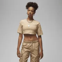 Nike Jordan Artist Series by Parker Duncan жіноча Cropped футболка колір коричневий