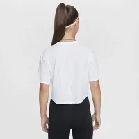 Nike One Relaxed Big детские (Girls') Dri-FIT Short-Sleeve Top цвет белый