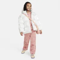 Nike Sportswear Club Fleece Big детские (Girls') French Terry Wide-Leg Pants Pink