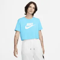 Nike Sportswear Essential женская Cropped Logo T-Shirt Blue