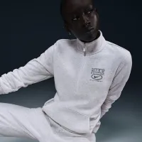 Nike Sportswear Club Fleece жіноча Mock-Neck 1/2-Zip Graphic Top колір коричневий