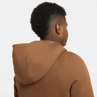 Nike Sportswear Tech Fleece Big детские (для мальчиков) Full-Zip Толстовка с капюшоном (Extended Size) цвет коричневый
