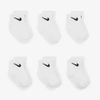 Nike Swoosh Baby/Toddler Ankle носки (6 пары) цвет белый