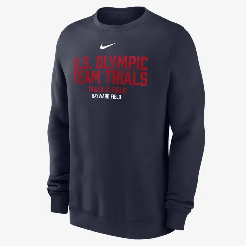 Nike Club Fleece мужские Running Crew-Neck свитшот синий