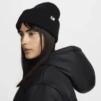Nike Peak Waffle Knit Beanie колір чорний
