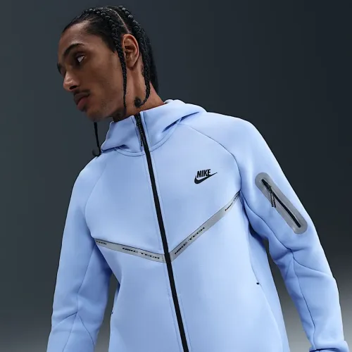 Nike Tech мужские Full-Zip Fleece Windrunner Куртка with Reflective Accents синий