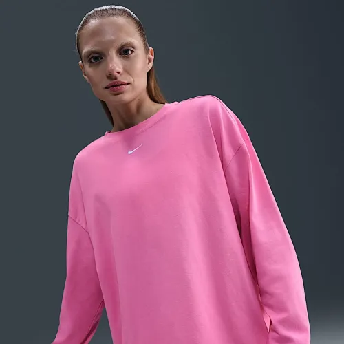 Nike Sportswear Essential женская оверсайз Long-Sleeve футболка Pink