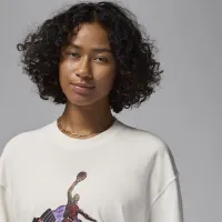 Nike Jordan жіноча оверсайз Long-Sleeve футболка колір білий