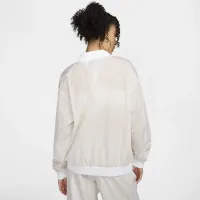 Nike Sportswear Essential женская Loose UV Woven Long-Sleeve V-Neck Top цвет коричневый