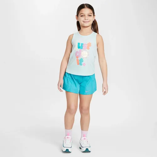 Nike Dri-FIT Sunny Swoosh Little детские Tank and шорты набор цвет зеленый