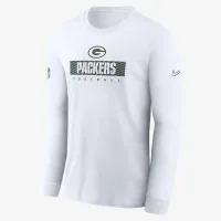 цвет зеленый Bay Packers Sideline Team Issue мужские Nike Dri-FIT NFL Long-Sleeve футболка цвет белый