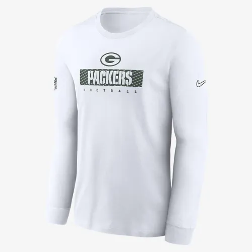 цвет зеленый Bay Packers Sideline Team Issue мужские Nike Dri-FIT NFL Long-Sleeve футболка цвет белый