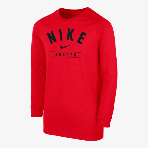 Nike Swoosh Big детские (для мальчиков) Soccer Long-Sleeve футболка цвет красный