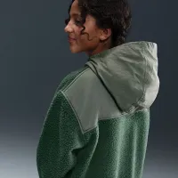 Nike Sportswear Club Fleece Big дитячі Loose 1/4-Zip Толстовка з капюшоном колір зелений