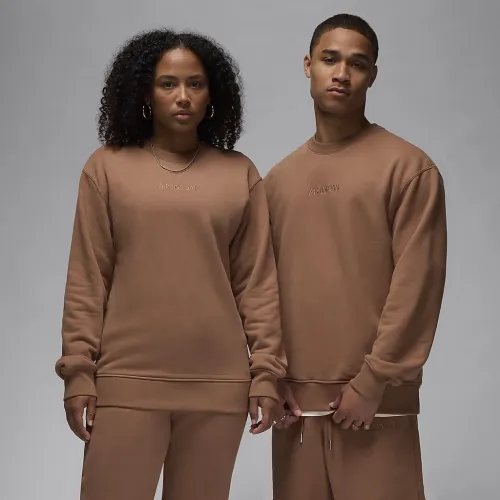 Nike Air Jordan Wordmark чоловічі Fleece Crew-Neck світшот колір коричневий