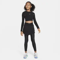 Nike Girls' Dri-FIT Long-Sleeve Top колір чорний