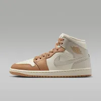 Nike Air Jordan 1 Mid женская Кроссовки цвет коричневый