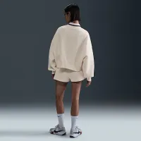 NikeCourt Phoenix Fleece женская С высокой Талией Loose шорты цвет коричневый