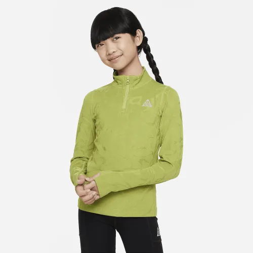 Nike ACG Therma-FIT Big детские (Girls') 1/4-Zip Long-Sleeve Top цвет зеленый
