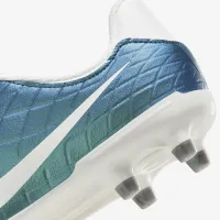 Nike Jr. Tiempo Emerald Legend 10 Academy Little/Big детские MG Low-Top футбольные бутсы цвет зеленый