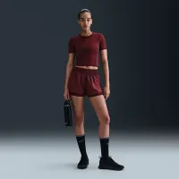 Nike One Fitted жіноча Dri-FIT Short-Sleeve Top колір червоний