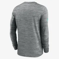 Miami Dolphins Sideline Velocity чоловічі Nike Dri-FIT NFL Long-Sleeve футболка колір сірий