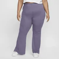 Nike Sportswear Chill Knit женская Tight Mini-Rib Flaцвет красный лосины (большие размеры) цвет фиолетовый