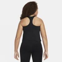 Nike Swoosh Big дитячі (Girls') Dri-FIT Tank Sports Bra (Extended Size) колір чорний