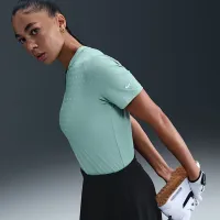 Nike Tour женская Dri-FIT Short-Sleeve Blade Jacquard для гольфа Polo цвет зеленый