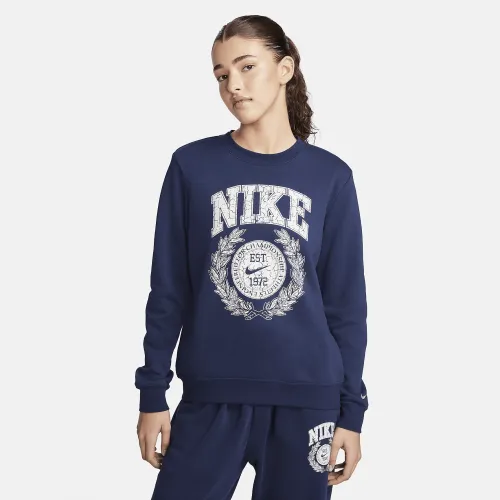 Nike Sportswear Club Fleece женская Crew-Neck свитшот синий