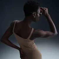 Nike Sportswear Chill Knit женская Tight Mini-Rib Tank Костюм цвет коричневый