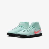 Nike Jr. Phantom Luna 2 Club Little/Big дитячі TF High-Top Soccer Кросівки колір зелений
