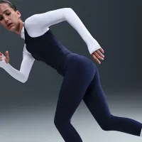 Nike Universa женская Medium-Support С высокой Талией 7/8 лосины с карманамисиний