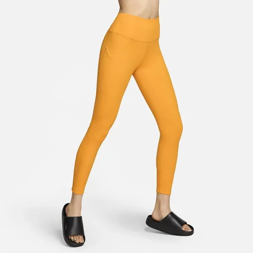 Nike One женская С высокой Талией 7/8 лосины с карманамиYellow