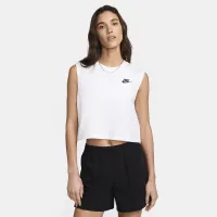 Nike Sportswear Club жіноча Sleeveless Cropped Top колір білий