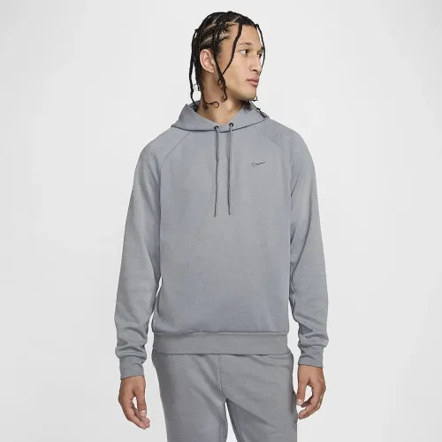 Nike Primary Fleece мужские Dri-FIT UV Pullover Performance Толстовка с капюшоном цвет серый