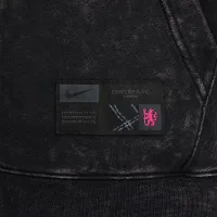 Chelsea FC Club Third мужские Nike Soccer Full-Zip French Terry Толстовка с капюшоном цвет черный