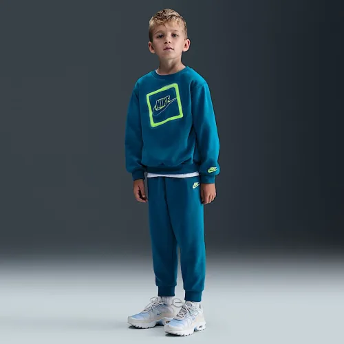 Nike Glow With Me Little детские Lightweight Fleece 2-Piece Crew набор синий