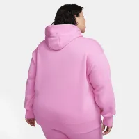 Nike Sportswear Phoenix Fleece женская оверсайз Pullover Толстовка с капюшоном (большие размеры) цвет красный