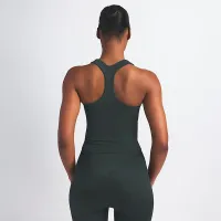 NikeSKIMS Vintage Seamless женская Racerback Tank Top цвет зеленый