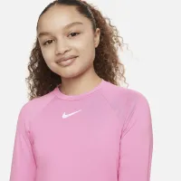 Nike Swim Charms Big детские (Girls') Long-Sleeve Hydroguard Pink