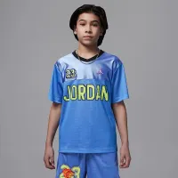 Nike Jordan Customized Air Big детские Soccer Jersey синий