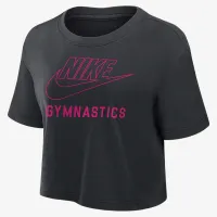 Nike Swoosh жіноча Gymnastics Cropped футболка колір чорний